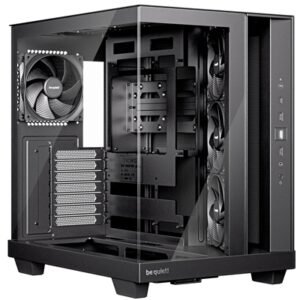 be quiet! Light Base 500 BGW83 Mid-Tower Case, Tempered Glass, 4x 120mm PWM Fans, High-Airflow ATX Case, USB-C, 360mm Radiator Support, Vertical GPU Mount, Black
