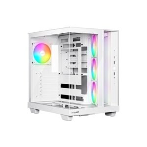 be quiet! Light Base 500 LX BGW86 White Mid-Tower Case, Tempered Glass, 4x ARGB Light Wings LX Fans, High Airflow ATX Case, USB-C 10 Gbps, 400 mm GPU Support, Vertical GPU Mount