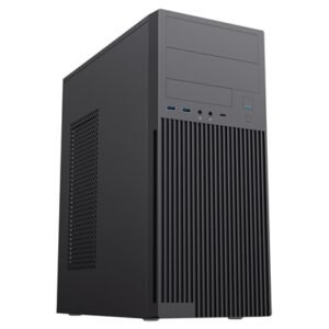 CiT Academy Mid-Tower Office PC Case With USB Type C and 80mm Rear Black Fan and 500W Power Supply Included