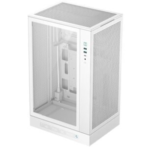 DeepCool CH270 Digital Micro-ATX Case, Mini-Tower PC Case with Tempered Glass Side Panel, USB-C Port, High Airflow Support for 360mm Radiator, ATX PSU, White