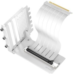 Antec RTX50 PCIe 5.0 Riser Cable with 90 degree Bracket Mount, White,  Designed To Allow Vertical Mounting Of A Graphics Card
