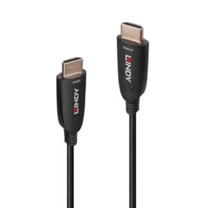 Lindy 38510 10m HDMI (M) 2.1 Anthra Line 7680x4320@60Hz / 3840x2160@120Hz Fibre Optic Hybrid Cable - Black