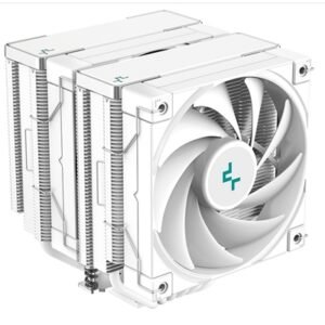 DeepCool AK620 WH Fan CPU Cooler, Universal Socket, Dual Powerful 120mm FDB PWM White Fans, 1850RPM, 6 Heat Pipes, 260W Heat Dissipation Power, Unique Matrix Fin Design, White Edition,