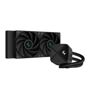 DeepCool LS520S Zero Dark All In One Liquid CPU Cooler, 240mm Radiator, 2 x 120mm Deepcool Fans, Intel/AMD