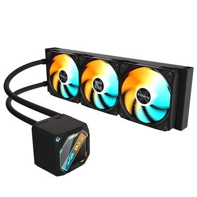 GIGABYTE GP-GIGABYTE Gaming 360 All-in-One Liquid CPU Cooler with 360mm Radiator, ARGB Lighting, Teflon Tubing and Magnetic Rotating Cover