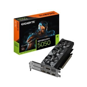 Gigabyte NVIDIA GeForce RTX 5050 OC Low Profile 8G, GDDR6 Graphics Card, 2560 Cuda Core, 2587MHz Core Clock, Triple Fan, 2x DisplayPorts / 2x HDMI Ports