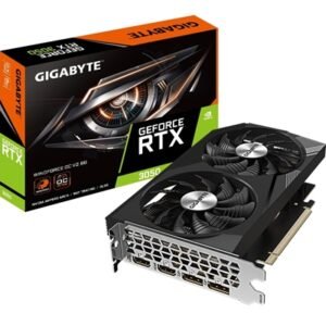 Gigabyte NVIDIA GeForce RTX 3050 WINDFORCE OC V2 8GB GDDR6 Graphics Card, 2560 CUDA Cores, 1792 MHz Core Clock, Dual Fan, 2x DisplayPorts / 2x HDMI