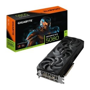 Gigabyte NVIDIA GeForce RTX 5080 WINDFORCE OC SFF 16GB GDDR7 Graphics Card, 10752 CUDA Cores, 2670 MHz Core Clock, Triple Fan, 3x DisplayPorts / 1x HDMI Port