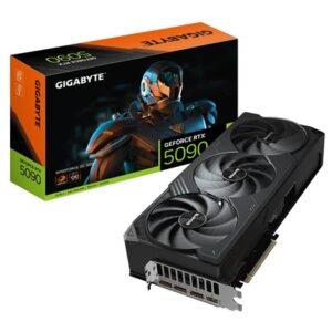 Gigabyte NVIDIA GeForce RTX 5090 WINDFORCE OC 32G Graphics Card, 32GB GDDR7, 21760 CUDA Cores, 2467 MHz Core Clock, Triple Fan, 3x DisplayPorts / 1x HDMI Port