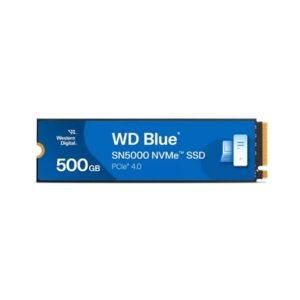 WD Blue SN5000 (WDS500G4B0E-00CNZ0) 500GB NVMe SSD, M.2 Interface, PCIe Gen4, 2280, Read 5000MB/s, Write 4000MB/s, 5 Year Warranty