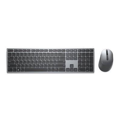 Dell KM7321W Premier Multi-Device Keyboard and Mouse Combo, 2.4GHz / Bluetooth 5.0 Wireless, 12 programmable keys for PC and Laptop, QWERTY UK English Layout, Sliver