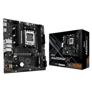 ASRock A620AM-X AMD Socket AM5 Motherboard, 2x DDR5 Slots, 2x M.2 Socket, 2.5GbE LAN, 1x HDMI Port / 1x Display Port