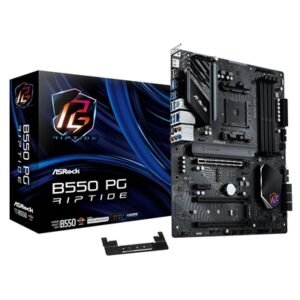 ASRock B550 PG RIPTIDE AMD AM4 Socket Motherboard, ATX, 4x DDR4 Slots, 2x M.2 Socket, 2.5GbE LAN, 1x HDMI Port