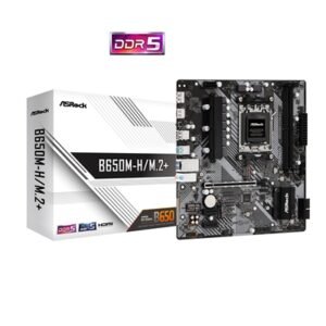 ASRock B650M-H/M.2+ AMD AM5 Socket Motherboard, Micro-ATX, 2x DDR5 Slots, 2x M.2 Socket, GbE LAN, 1x DsiplayPort / 1x HDMI Port
