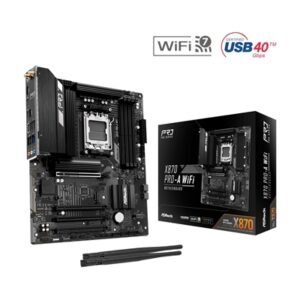 ASRock X870 Pro-A WiFi AMD AM5 Socket Motherboard, 4 x DDR5 Slots, 3x M.2 Socket, 2.5GbE LAN, Wi-Fi 7, 1x HDMI Port / 2x USB-C (USB4)