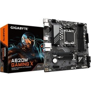 Gigabyte A620M GAMING X AMD AM5 Socket Motherboard, Micro-ATX, 4x DDR5 Slots, 1x M.2 Socket, GbE LAN, 1x DisplayPort / 1x HDMI Port