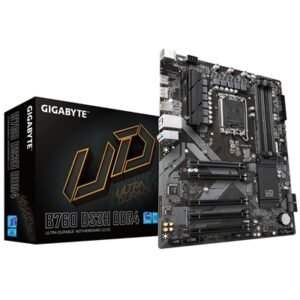 Gigabyte B760 DS3H DDR4 Ultra Durable Intel 1700 Socket Motherboard, ATX, 4x DDR4 Slots, 2x M.2 Sockets, GbE LAN, 1x DisplayPort / 1x HDMI Port