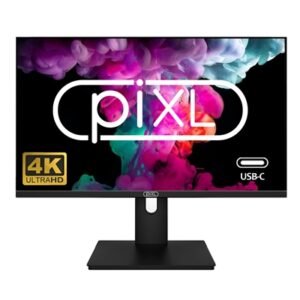 piXL PX27UDH4K 27 Inch 60Hz 4K IPS Monitor with 3840 x 2160 Resolution, 5ms Response Time, 60Hz Refresh Rate, USB-C, USB-B, USB-A, HDMI, Display Port & VESA Mount