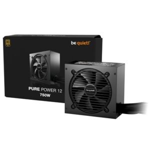be quiet! 750W PURE POWER 12, 80 PLUS Gold, ATX 3.1 compliant and PCIe 5.1 compatible,10-year manufacturer's warranty