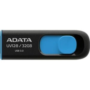 Adata UV128 32GB USB 3.2 Gen 1 Flash Drive, Black and Blue