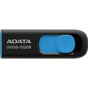Adata UV128 512GB USB 3.2 Gen 1 Flash Drive, Black and Blue