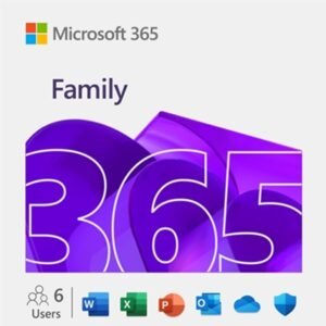 Microsoft 365 Family Medialess Latest Version - 1 Year Subscription 6 Users, up to 5 devices  - Electronic Download ESD