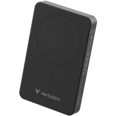 Verbatim (32227) Charge 'n' Go Essentials MagSafe Power Bank Wireless 10000mAh Black