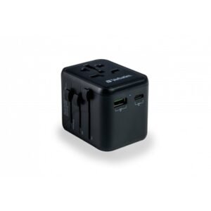 Verbatim  (49544) UTA-02 Universal Travel Adapter with 1 x USB-C PD 20W / 1 x USB-A QC 3.0