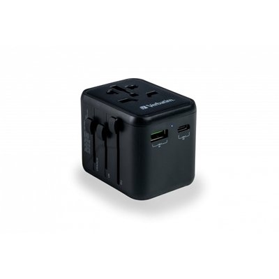 Verbatim (49544) UTA-02 Universal Travel Adapter with 1 x USB-C PD 20W / 1 x USB-A QC 3.0