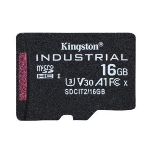Kingston SDCIT2/16GB Industrial Micro SD Flash Memory Card, 16GB, Class U3 V30 A1, UHS-I U1, Retail Packed