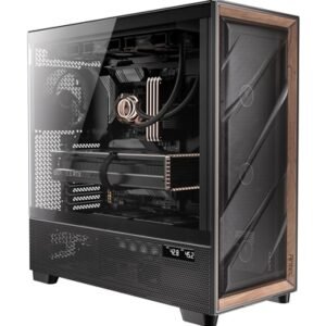 Antec Flux PRO Full Tower Gaming Case, 1 x USB Type-C / 2 x USB 3.0, Tempered Glass Side Window Panel, Multi-Directional Vent Design, 6 x Pre-Installed ARGB LED Fans, E-ATX (=285mm), ATX, Micro-ATX, ITX Compatible