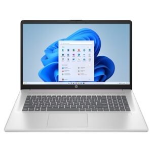 HP 17-cp2008na Laptop, 17.3 Inch Full HD Screen, AMD Ryzen 5-7520U Processor, 8GB DDR5 RAM, 512GB SSD, Radeon Graphics, Windows 11 Home