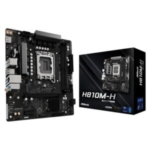 ASRock H810M-H Intel 1851 Socket Motherboard, Micro-ATX, 2x DDR5 Slots, 1x M.2 Sockets, GbE LAN, 1x HDMI Port