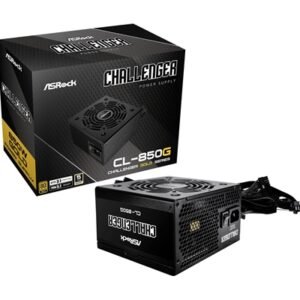 ASRock CL-850G 850W ATX Power Supply Unit, 80 PLUS GOLD Certified, 120mm Golf-Blade Fan, High Efficiency PSU