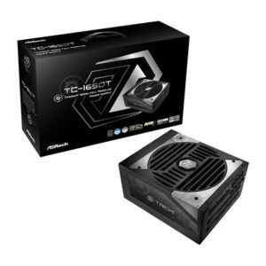 ASRock TC-1650T, 1600W ATX Power Supply Unit, 80 PLUS TITANIUM Certified. 135mm Striped Axial FDB Fan, High Efficiency PSU