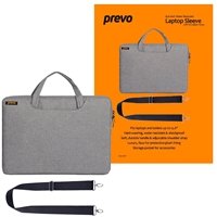 Prevo 15.6 Inch Laptop Bag, Cushioned Lining, With Shoulder Strap, Light Grey - Image 2