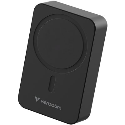 Verbatim Charge 'n' Go Power Bank Magnetic Wireless Charging 20000mAh Black