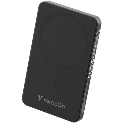 Verbatim Charge 'n' Go Essentials MagSafe Power Bank Wireless 5000mAh Black