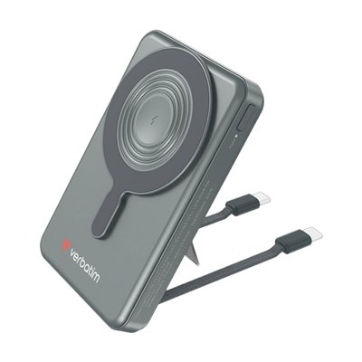 Verbatim (32272) Charge'n'Go 2C & Display MagSafe Power Bank 10000 mAh Grey