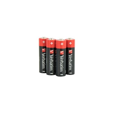 Verbatim (49501) AA Battery Alkaline 4 Pack Shrink Wrap