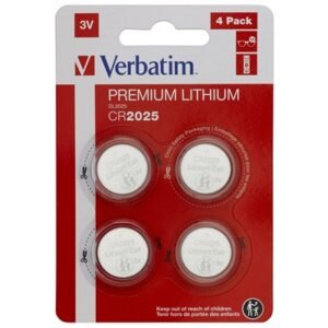Verbatim CR2025 Battery Lithium 3V 4 Pack