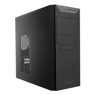Antec VSK-4000B-U3/U2 Mid Tower Case, 1 x USB 3.0 / 1 x USB 2.0, Galvanized Steel, Vented Side Panel, 1 x Pre-Installed Fans, ATX, Micro-ATX, Mini-ITX Compatible