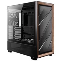 Antec FLUX Mid Tower Gaming Case, 1 x USB Type-C / 2 x USB 3.0, Tempered Glass Side Window Panel, Multi-directional Vent Design, Walnut Wood Accents, 5 x Pre-Installed PWM Fans, E-ATX (=330mm), ATX, Micro-ATX, ITX Compatible - Image 2