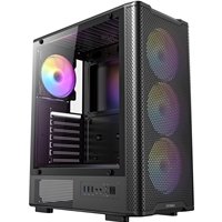 Antec VX310 ARGB Mid-Tower Gaming Case, 1 x USB 3.0 / 2 x USB 2.0, Tempered Glass Side Window Panel, High-Airflow Mesh Front , 3 x Pre-Installed ARGB LED Fans Included, ATX, Micro-ATX,ITX Compatible - Image 2