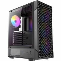 Antec VX320 ARGB Mid-Tower Gaming Case, 1 x USB 3.0/ 1 x USB 2.0, Tempered Glass Side Window Panel, Ventilated Front Grille, 4 x Pre-Installed ARGB LED Fans, ATX, Micro-ATX,ITX Compatible - Image 2