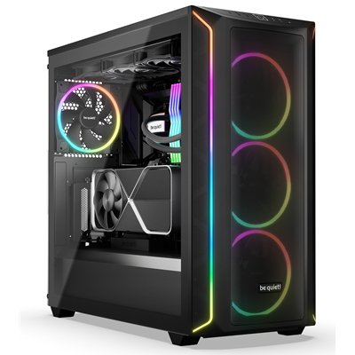 be quiet! BGW63 Shadow Base 800 FX Mid Tower Gaming Case, 1 x USB Type-C / 1 x USB 3.2, Tinted and Tempered Glass Side Window Panel, Air-permeable Front and Top Cover, 4 x Pre-Installed ARGB LED Fans, E-ATX / ATX / M-ATX / Mini-ITX Compatible