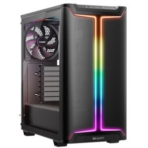 be quiet! BGW50 Pure Base Pro 501 DX Full Tower Gaming Case, 1 x USB Type-C / 4 x USB 3.0, Tempered Glass Front Window Panel, 2 x Pure Wings Fans, Integrated ARGB Lighting, ATX / M-ATX / Mini-ITX Compatible