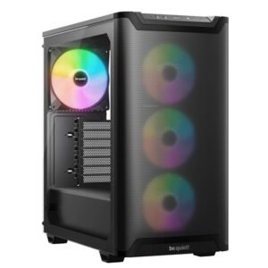 be quiet! BGW78 Pure Base 501 LX Mid Tower Gaming Case, 1 x USB Type-C / 2 x USB 3.0, Tempered Glass Side Panel, 4 x Pre-Installed Light Wings LX Fans, ATX / M-ATX / Mini-ITX Compatible