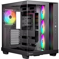 be quiet! BGW85 Light Base 500 LX Mid Tower Gaming Case, 1 x USB Type-C / 2 x USB 3.2, Tempered Glass Front and Side Window Panel, Dual Chamber Layout, 4 x Pre-Installed ARGB Light Wings LX Fans, ATX, Micro-ATX, Mini-ITX Compatible - Image 2