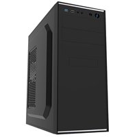 CiT Jet Stream Mid Tower 1 x USB 3.0 / 1 x USB 2.0 Black & Silver Case with 500W PSU - Image 2